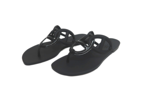 エルメス エジェリ ラバーサンダル ブラック サイズ39