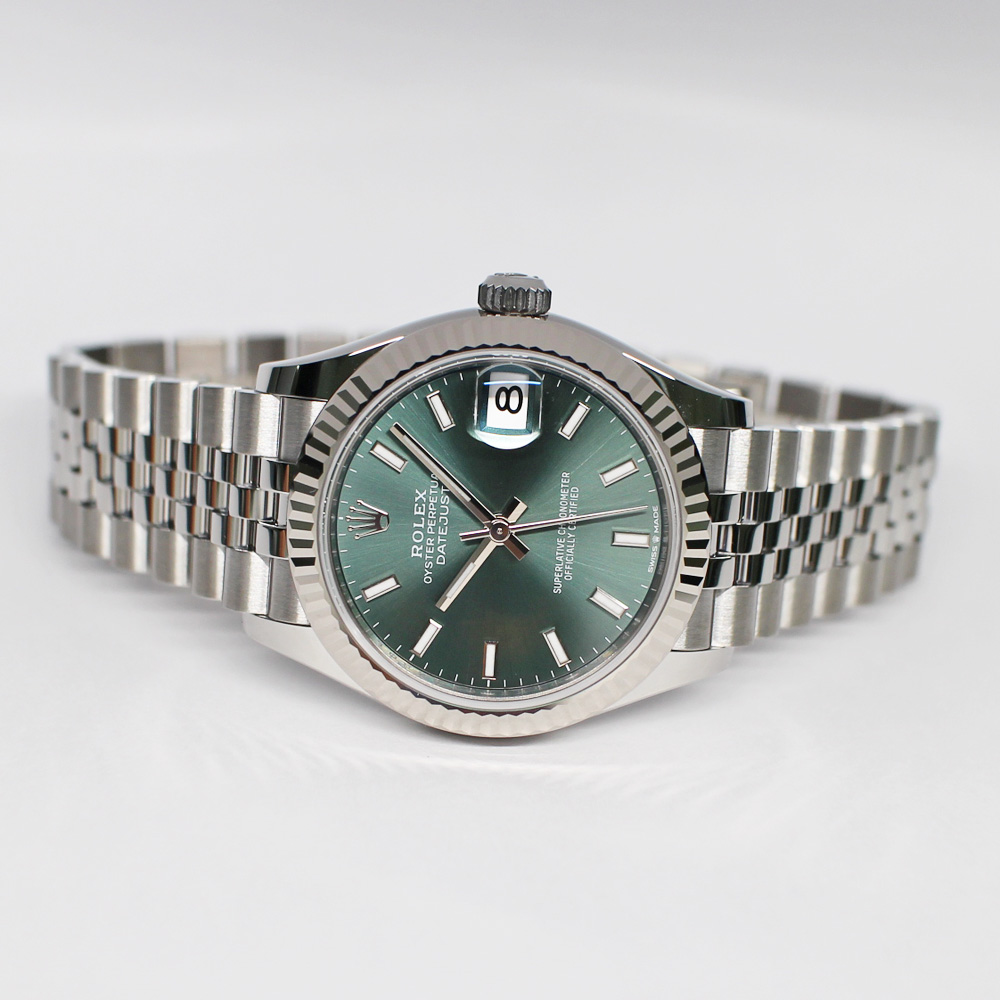 ロレックス デイトジャスト 31 278274 ランダム ミントグリーン SS WG ジュビリー 自動巻き 保証書付き 2024年 新品