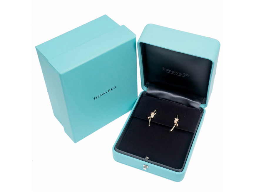 TIFFANY ティファニー ノット ピアス 18K ローズゴールド ダイヤモンド