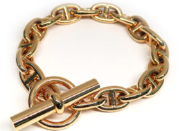 エルメス ブレスレット シェーヌダンクルPM 17コマ 17リンク 750PG RG K18 ピンクゴールド ローズゴールド チェーン 2022年製造