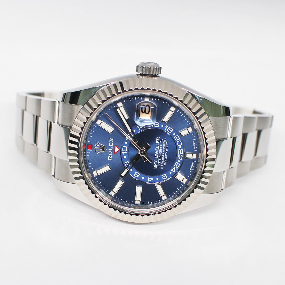 ロレックス スカイドゥエラー 326934 ランダム ブルー SS WG オイスター 自動巻き メンズ 保証書付き 2020年