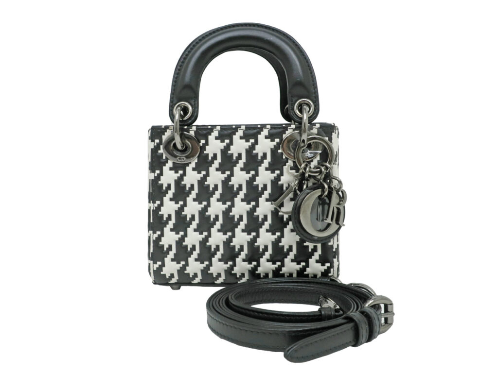 ディオール LADYDIOR レディディオール マイクロ 千鳥柄ハンドバッグ ショルダー