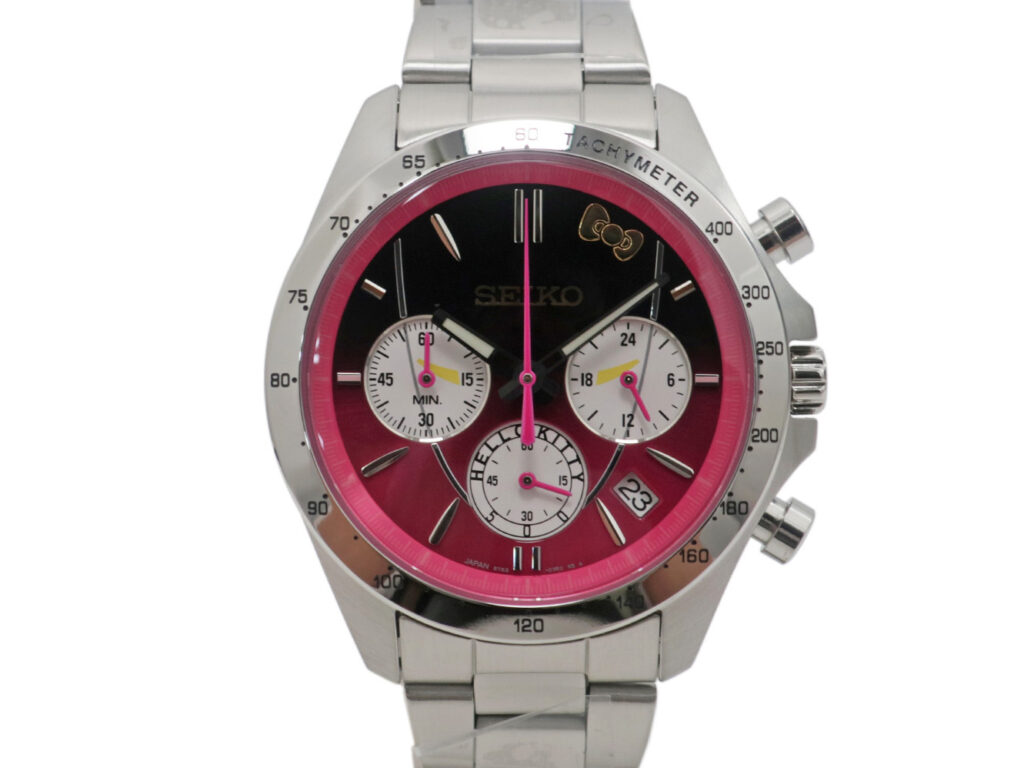 セイコー 500系新幹線 25周年記念 ハローキティ 8T63-01R0 5000本限定 クロノグラフ クォーツ メンズ