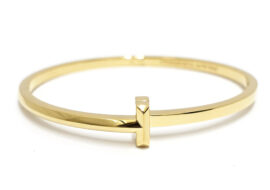 ティファニー TIFFANY Tワンナロー ヒンジ バングル 750YG