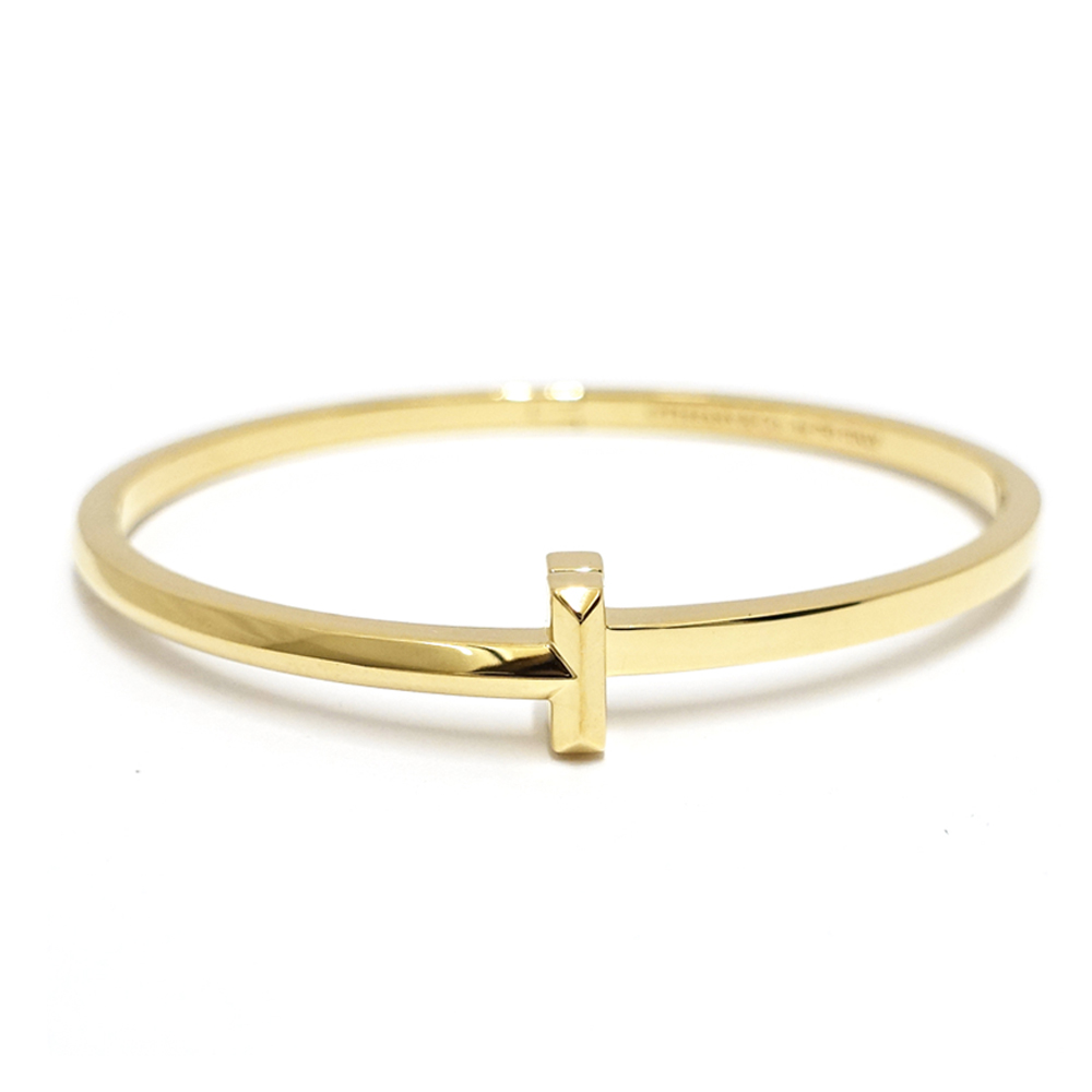 ティファニー TIFFANY Tワンナロー ヒンジ バングル 750YG