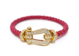 フレッド FRED フォース10LM ラージモデル パヴェダイヤモンド 750YG