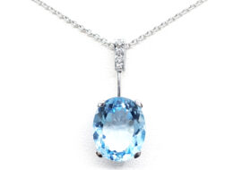 モーブッサン MAUBOUSSIN ブルートパーズ ネックレス 750WG