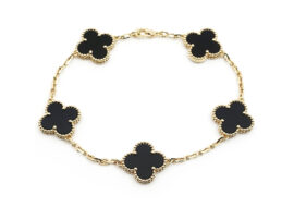 ヴァンクリーフ&アーペル VAN CLEEF&ARPELS ヴィンテージアルハンブラ ブレスレット オニキス 5モチーフ 750YG VCARA41300