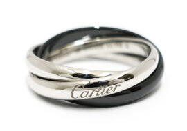 カルティエ CARTIER クラシック トリニティ リング セラミック 750WG