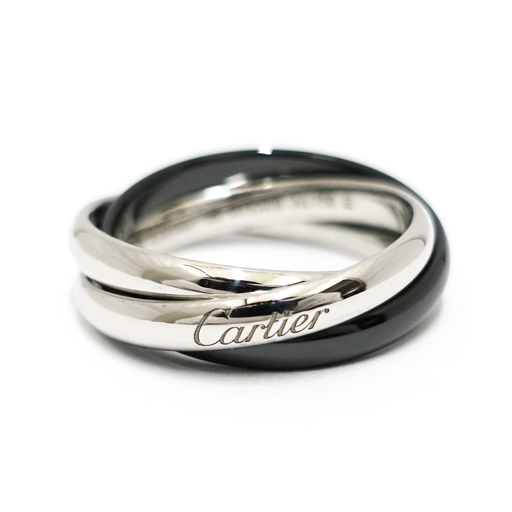 カルティエ CARTIER クラシック トリニティ リング セラミック 750WG