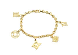ティファニー TIFFANY アトラス 5チャーム ブレスレット 750YG