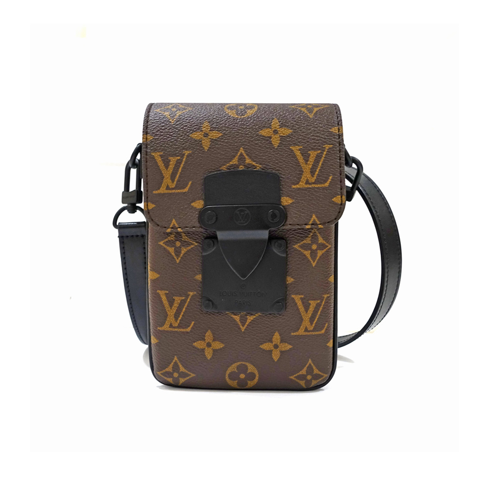ルイヴィトン LOUIS VUITTON Sロック ヴェルティカル ウェアラブル ウォレット モノグラム マカサー M81522