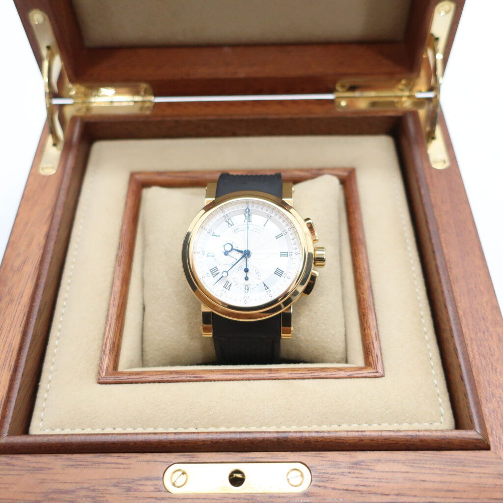 ブレゲ マリーン2 クロノグラフ 5827BA/12/5ZU ギョーシェ文字盤 K18YG イエローゴールド