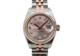 ロレックス デイトジャスト 179171G ランダム ピンク文字盤 10Pダイヤ ジュビリーブレス SS/RG