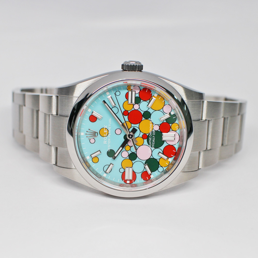 ロレックス オイスターパーペチュアル 36 126000 ランダム ターコイズブルー セレブレーション SS メンズ 2024年 新品