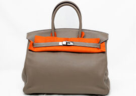 HERMES エルメス バーキン35 トリヨンクレマンス エトゥープ □I刻印