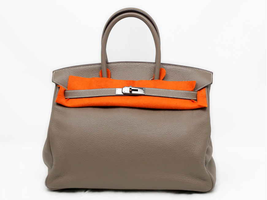 HERMES エルメス バーキン35 トリヨンクレマンス エトゥープ □I刻印