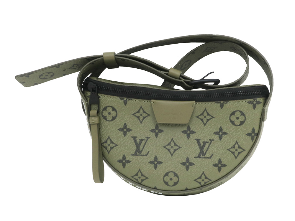 ルイヴィトン LVムーンクロスボディ モノグラム ショルダーバッグ グリーン M23838