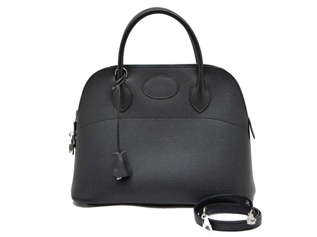 エルメス ボリード31 フィヨルド ブラック シルバー金具 □I刻印 ハンドバッグ