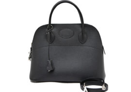 エルメス ボリード31 フィヨルド ブラック シルバー金具 □I刻印 ハンドバッグ