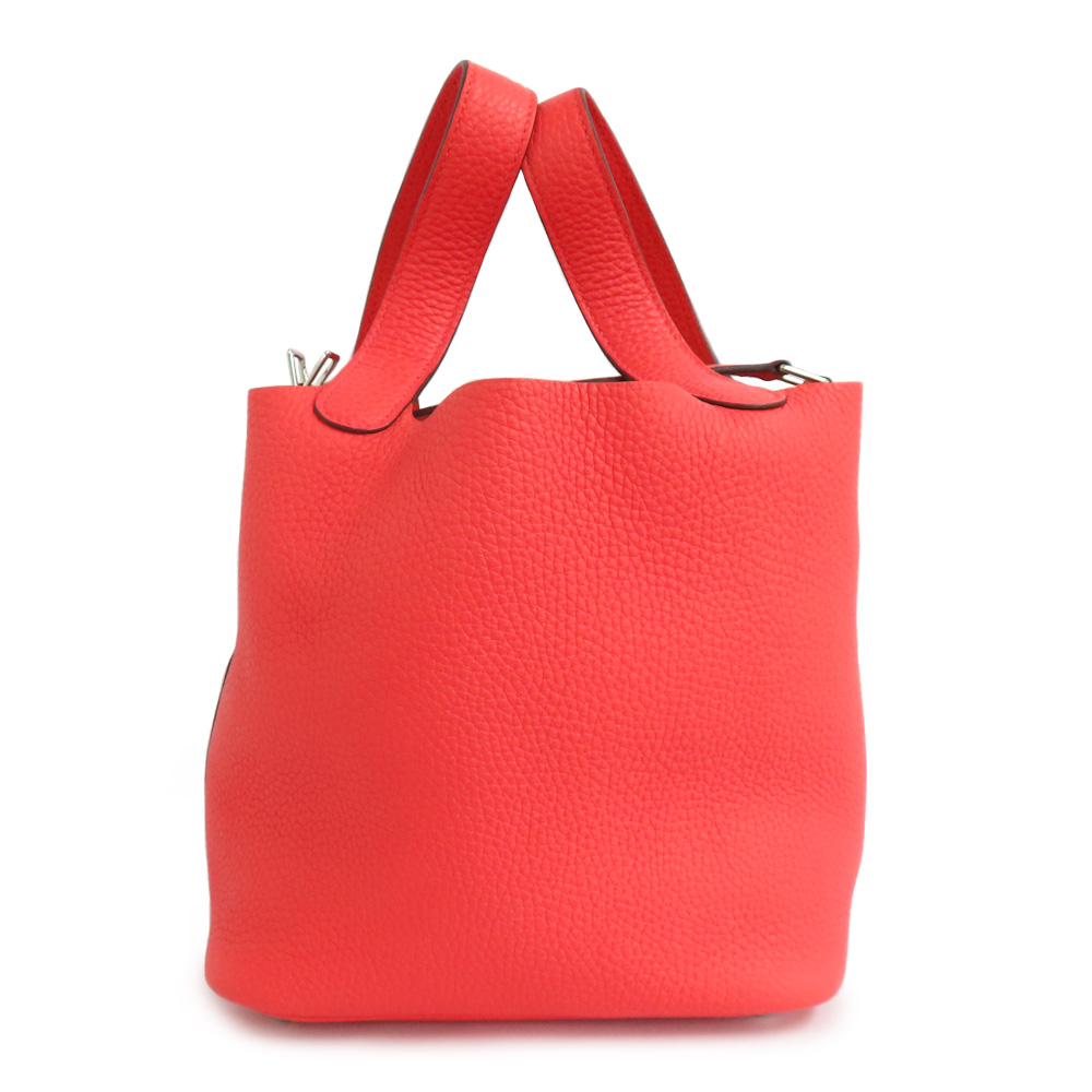 エルメス ピコタンロック PM 18 ローズテキサス トリヨンクレマンス シルバー金具 Z刻印