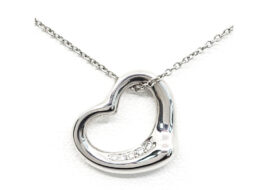 ティファニー TIFFANY オープンハート 5P ダイヤモンド Pt950 ネックレス