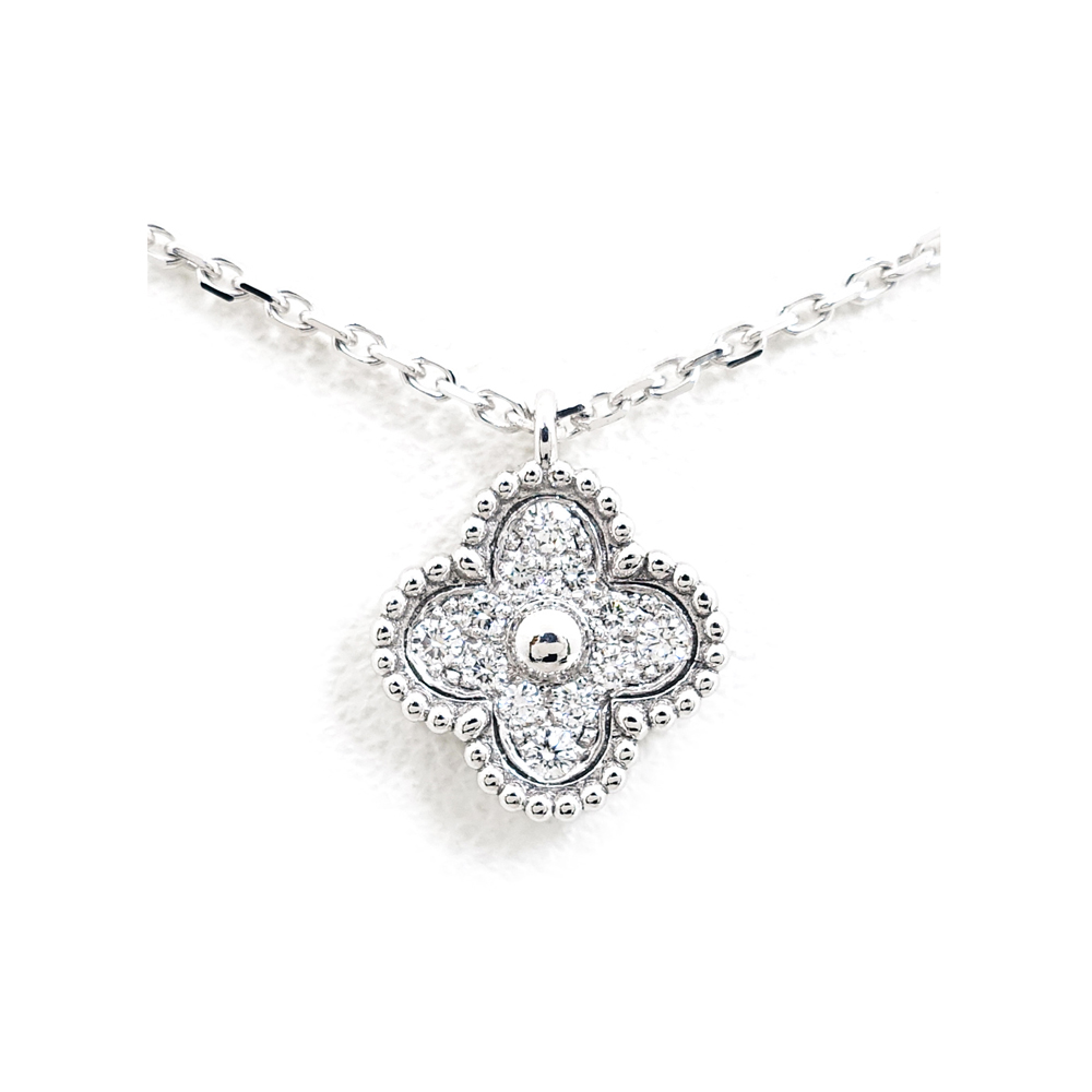 ヴァンクリーフ&アーペル VAN CLEEF&ARPELS スウィート アルハンブラ ダイヤモンド ネックレス 750WG VCAR085900