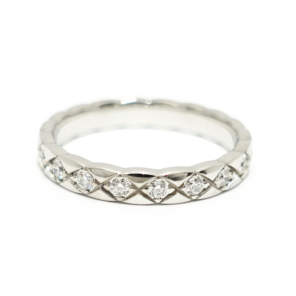 シャネル CHANEL ココクラッシュ ミニモデル ダイヤモンド リング フルエタニティ J1187