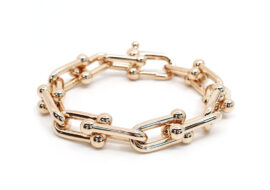 ティファニー TIFFANY ハードウェア ラージ リンク ブレスレット 750PG