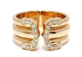 カルティエ CARTIER 2Cダイヤモンドリング 150周年記念限定 750PG