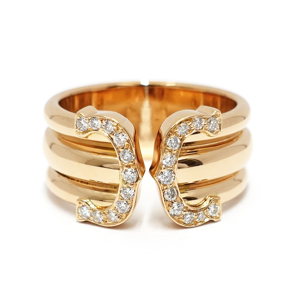 カルティエ CARTIER 2Cダイヤモンドリング 150周年記念限定 750PG