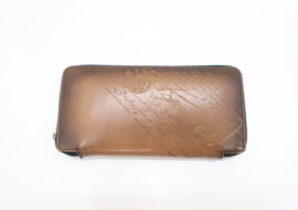 ベルルッティ バーティカル カリグラフィ 長財布 ブラウン レザー