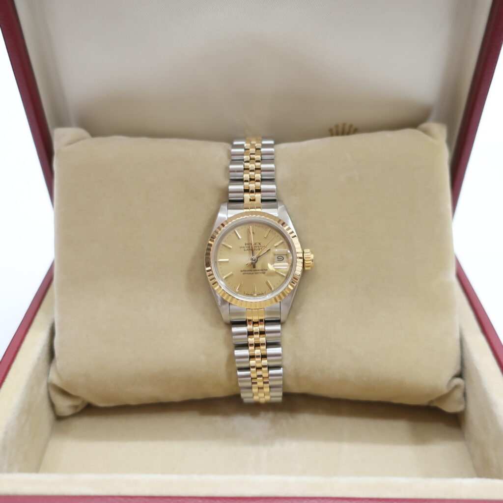 ロレックス デイトジャスト 69173 シャンパンゴールド文字盤 SS YG