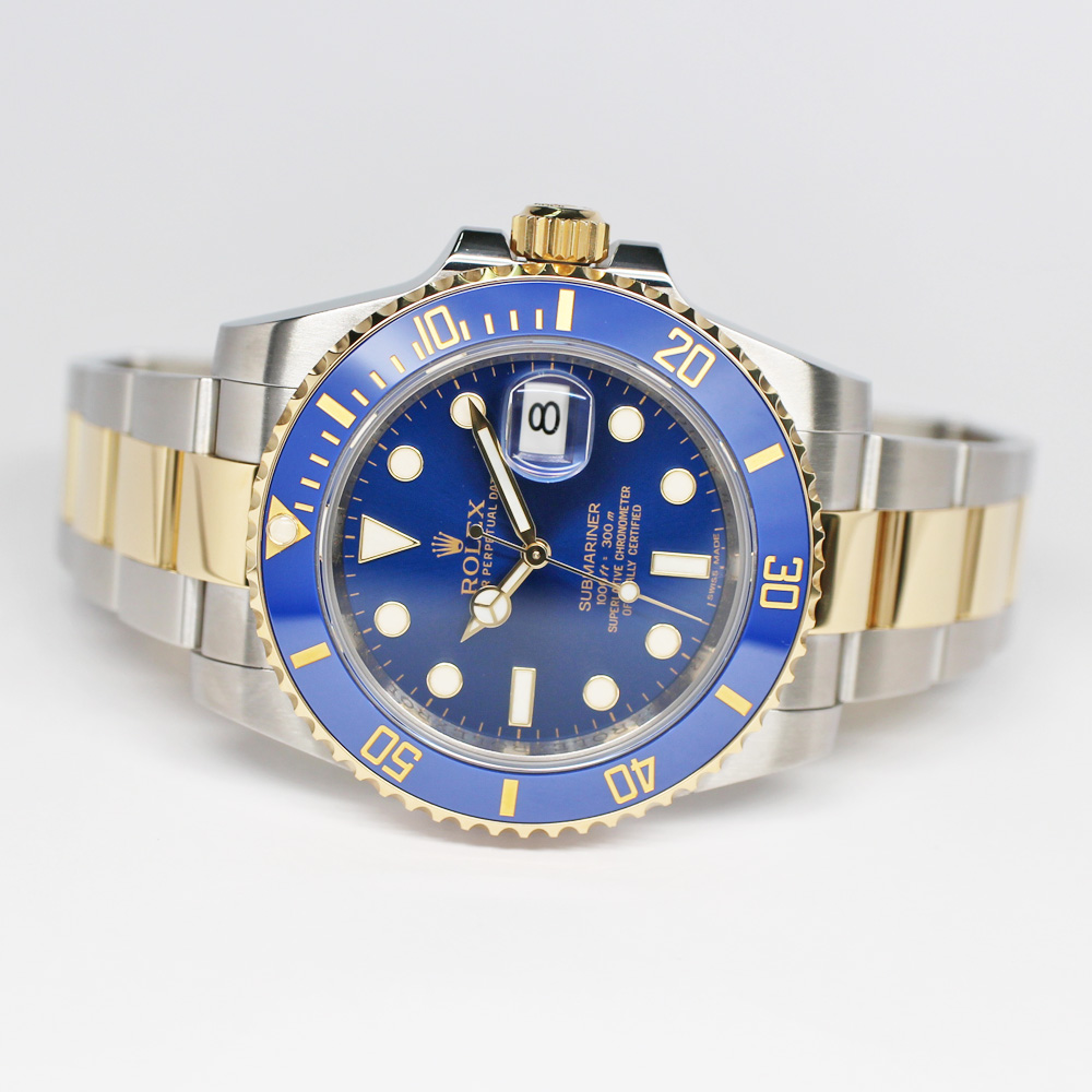 ロレックス サブマリーナ デイト 116613LB ランダム ブルー SS YG 自動巻き メンズ 保証書付き 2015年