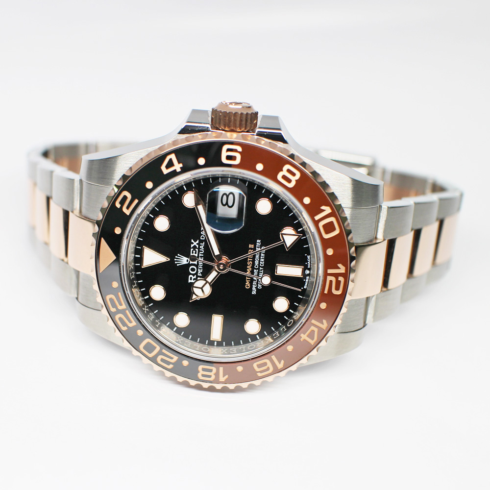 ロレックス GMTマスターII 126711CHNR ランダム ブラック SS RG 保証書付き 2023年 新品同様