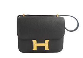 エルメス コンスタンスミニ ヴォーエプソン ブラック ゴールド金具 ショルダーバッグ B刻印 2023年製造