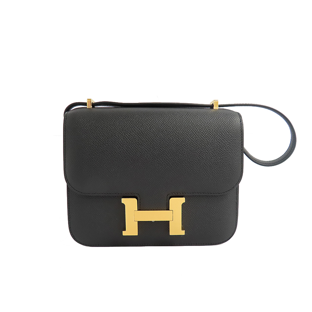 エルメス コンスタンスミニ ヴォーエプソン ブラック ゴールド金具 ショルダーバッグ B刻印 2023年製造