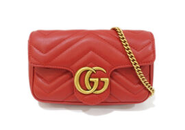 グッチ GUCCI GGマーモント キルティング チェーンショルダー レザー 476433