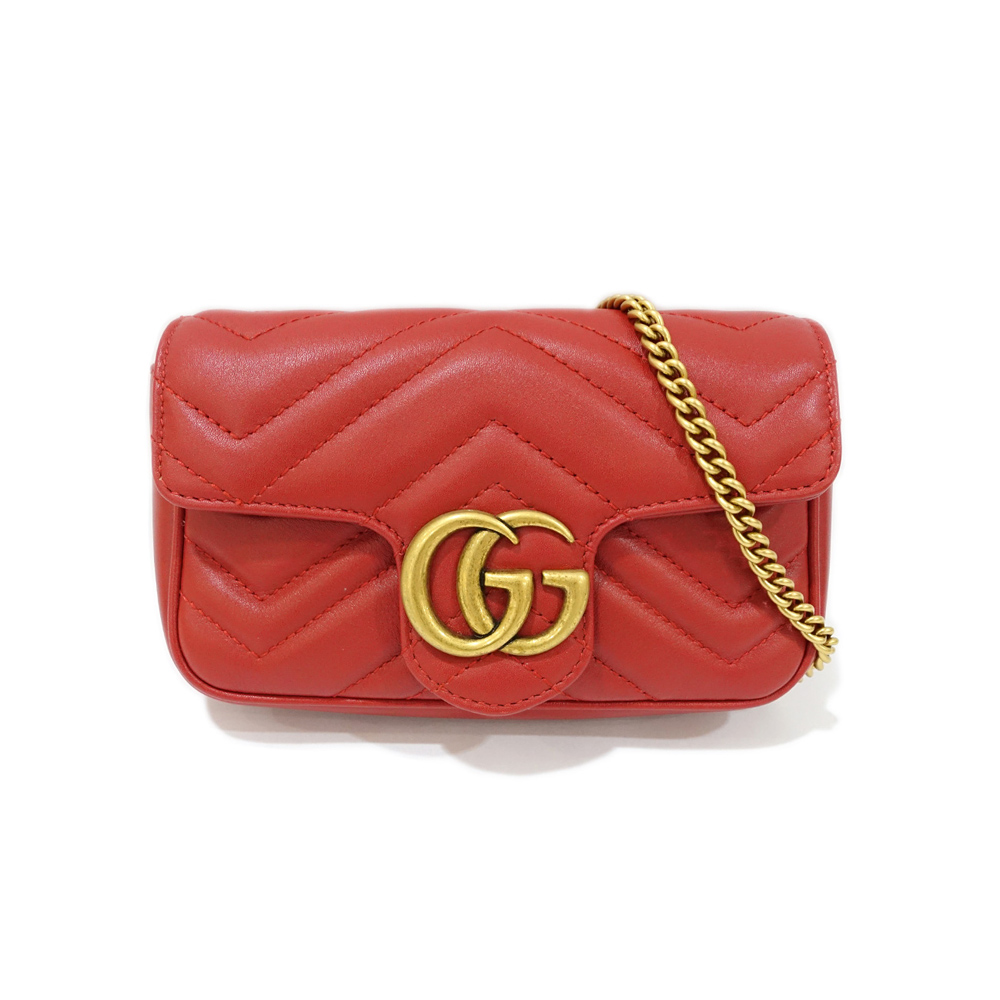 グッチ GUCCI GGマーモント キルティング チェーンショルダー レザー 476433