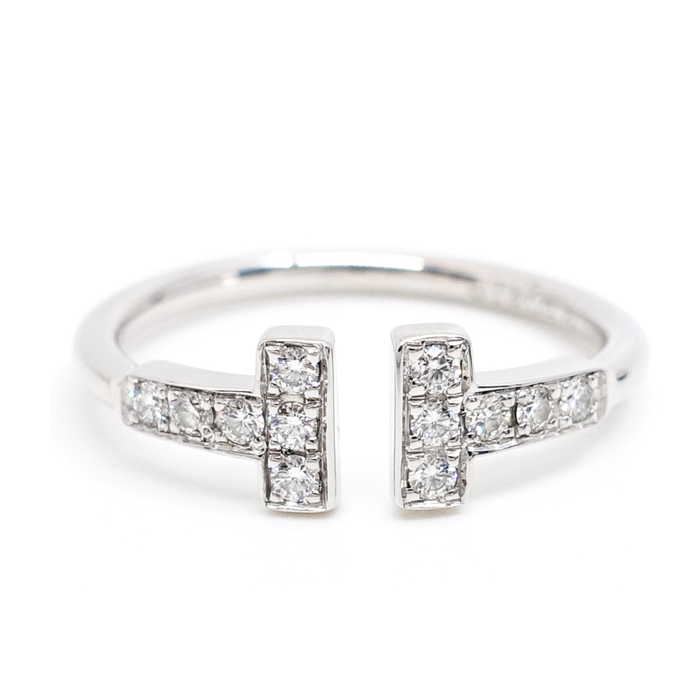 ティファニー TIFFANY Tワイヤー ダイヤモンド リング 750WG