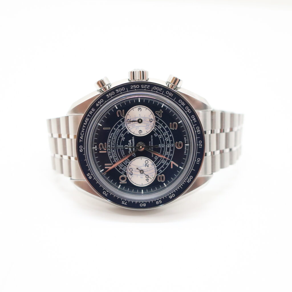 オメガ スピードマスター クロノスコープ クロノグラフ 329.30.43.51.03.001 43㎜ ブルー SS 手巻き