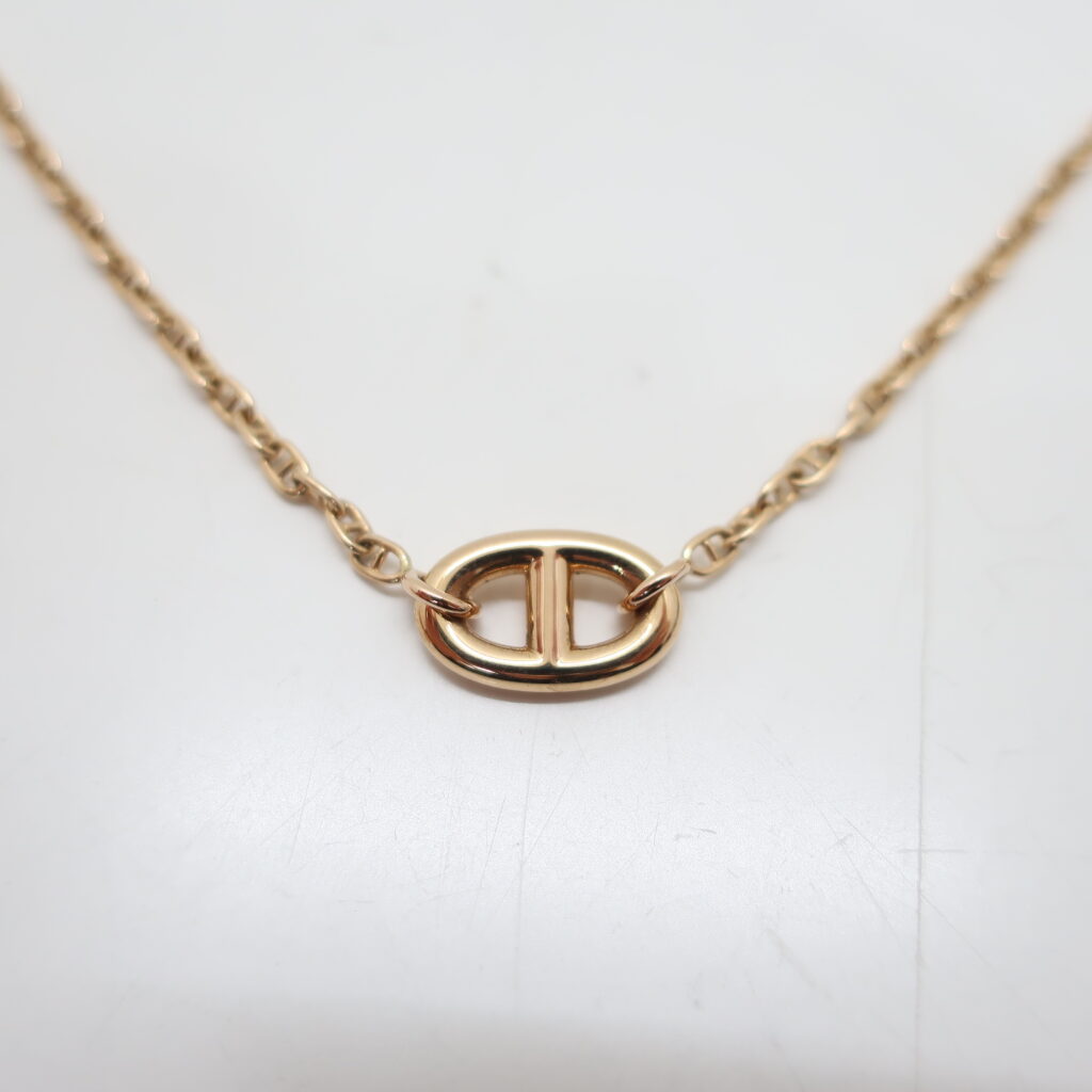 エルメス シェーヌダンクル ニューファランドール ネックレス 750