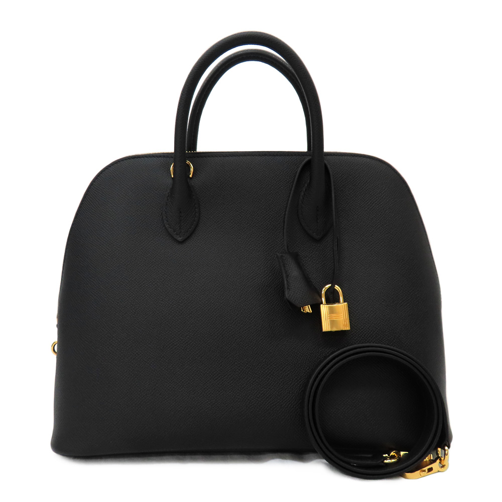 エルメス ボリード1923 30 ブラック エプソン ハンドバッグ 2WAY ショルダーバッグ ゴールド金具 B刻印