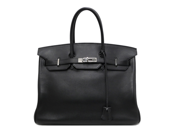 エルメス バーキン35 スイフト ブラック シルバー金具 □J刻印