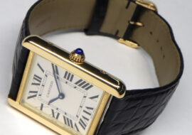 カルティエ タンクソロ LM W5200004 750YG シルバー クォーツ