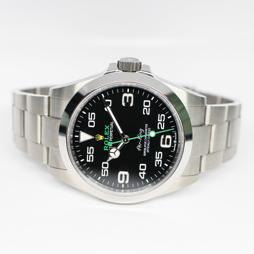 ロレックス エアキング 126900 ランダム ブラック 自動巻き メンズ 保証書付き 2024年