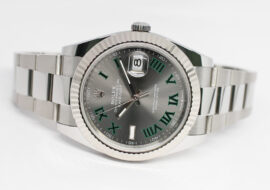 ロレックス デイトジャスト 41 126334 ランダム スレート ローマ SS WG オイスター 自動巻き メンズ 保証書付き 2024年 新品