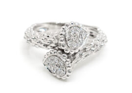 ブシュロン BOUCHERON 750WG セリパンポエム リング ダイヤモンド 6.0g