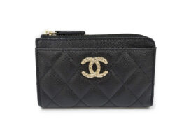 シャネル CHANEL ジップ カードケース ブラック AP4091 グレインドカーフスキン