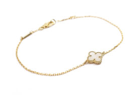 ヴァンクリーフ&アーペル VAN CLEEF&ARPELS 750YG スウィート アルハンブラ ブレスレット マザーオブパール VCARF68800